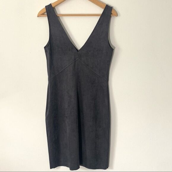 Wilfred Free Faux Suede Jones V-Neck Mini Dress - Picture 4 of 8